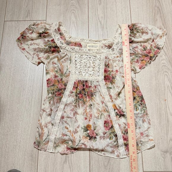 Denim & Supply Ralph Lauren Women's Blouse XS Floral Lace Romantic Cottagecore - Picture 8 of 8